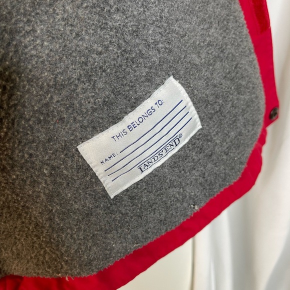 Vintage Lands End Jacket Coat Fleece Lined Full Zip Size Unisex Large 14-16 - Picture 4 of 9